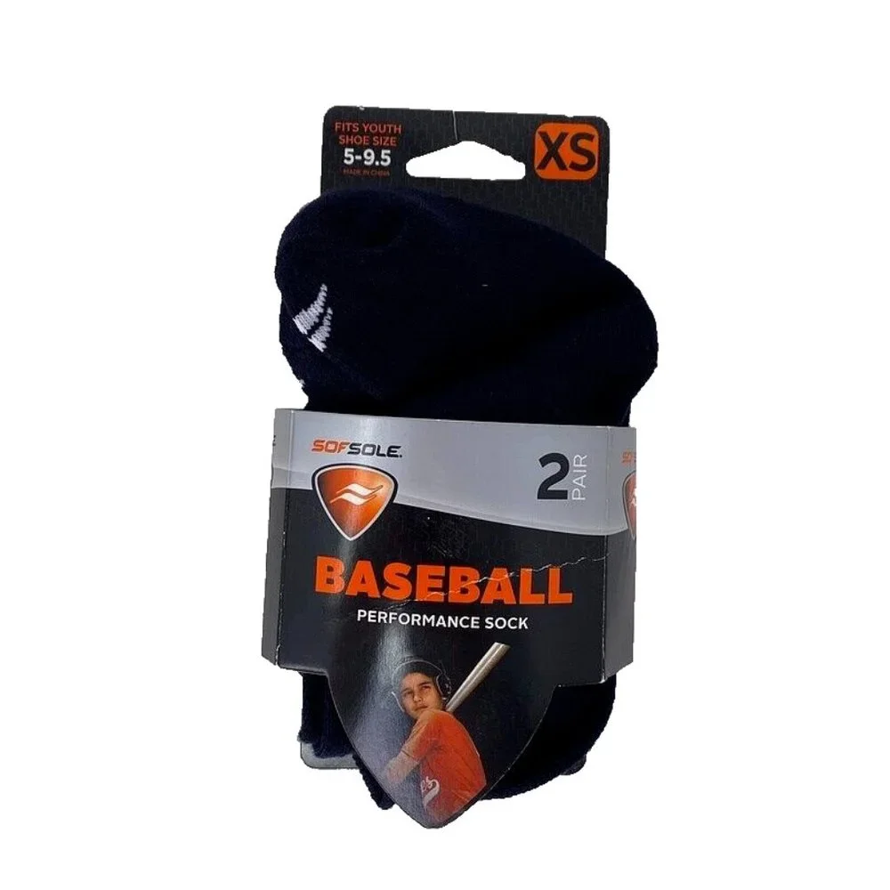 Sof Sole Baseball Youth Team‎ Multicolor Socks 8 Pairs Size 5-9.5 XS MSRP $60
